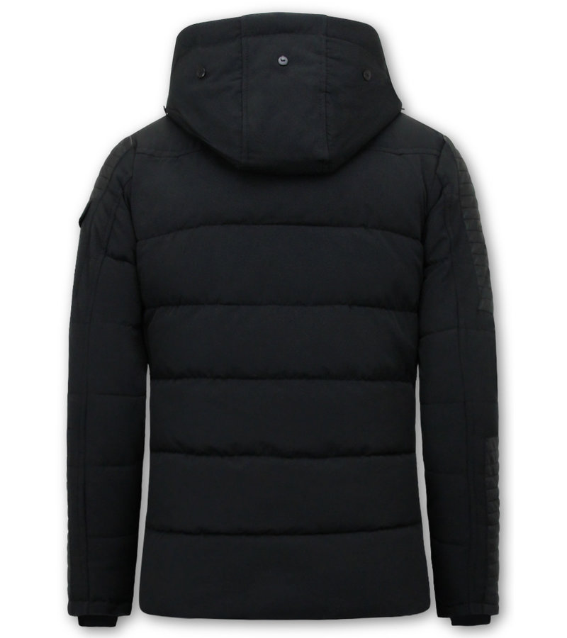 Chaqueta Invierno Hombre Negra Longitud Media