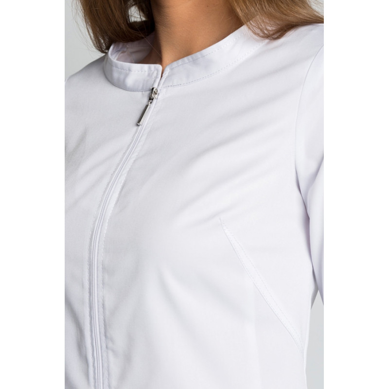 CHAQUETA LABORAL BLANCA CON CUELLO BARCA  TALLA G
