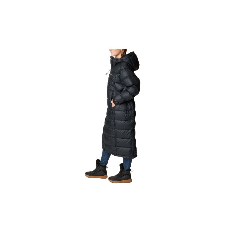 Chaqueta larga de plumón para mujer Columbia Pike Lake II (Negro)