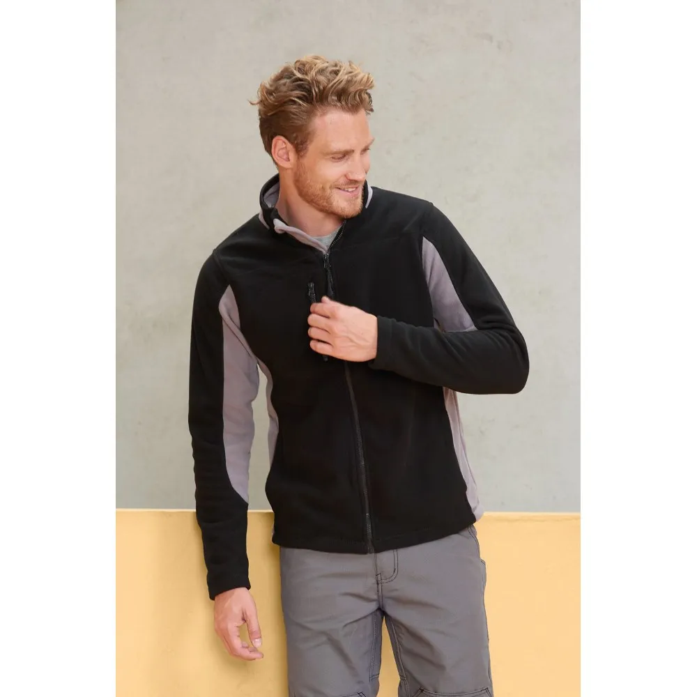 CHAQUETA POLAR HOMBRE BICOLOR CON CREMALLERA