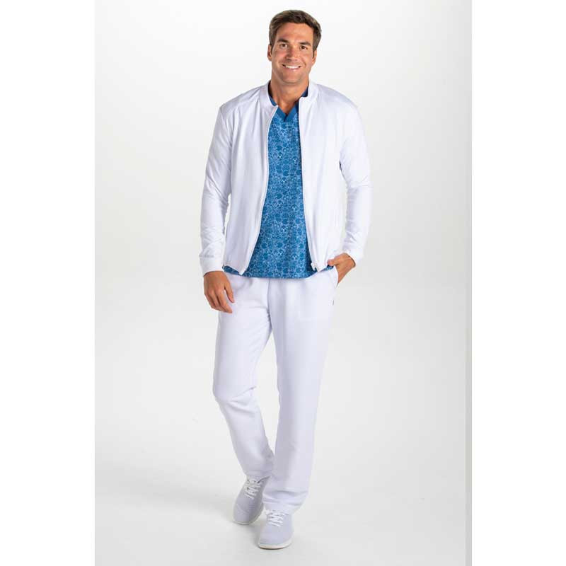 CHAQUETA SPORT HOMBRE DE PUNTO ELáSTICO BLANCO  DYNEKE