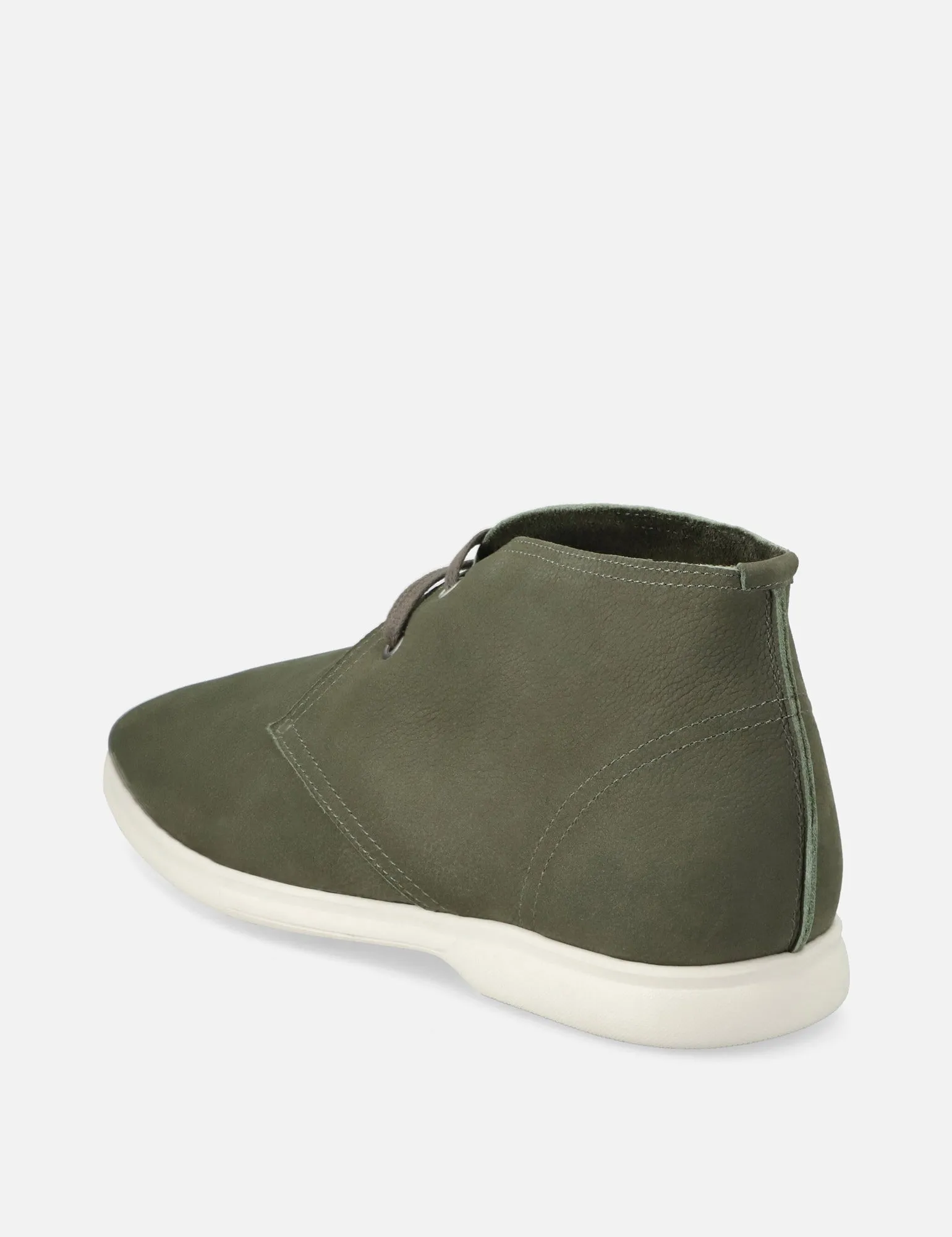 Chuka en piel nobuck color verde