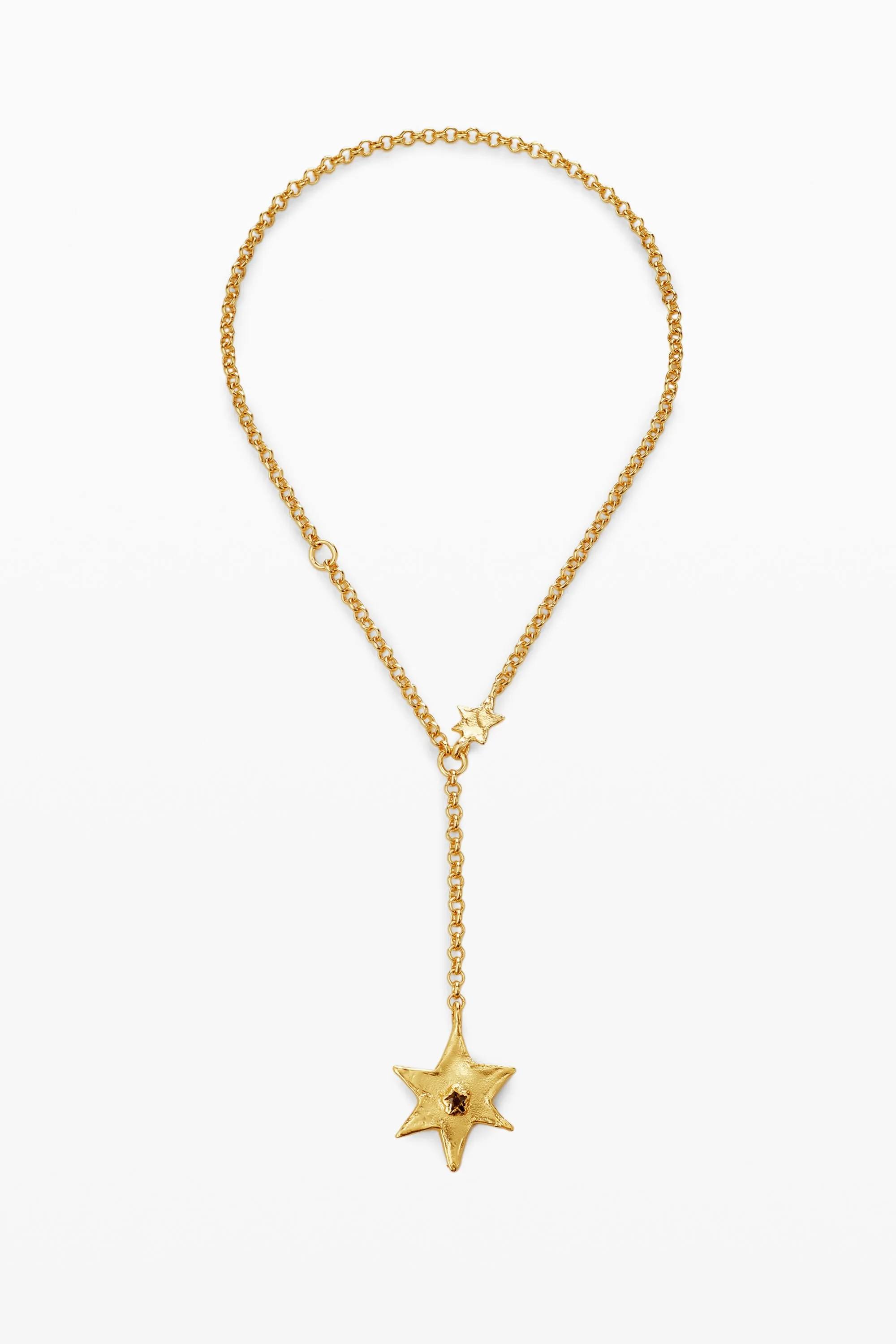 Collar estrella y corazón baño plata Zalio
