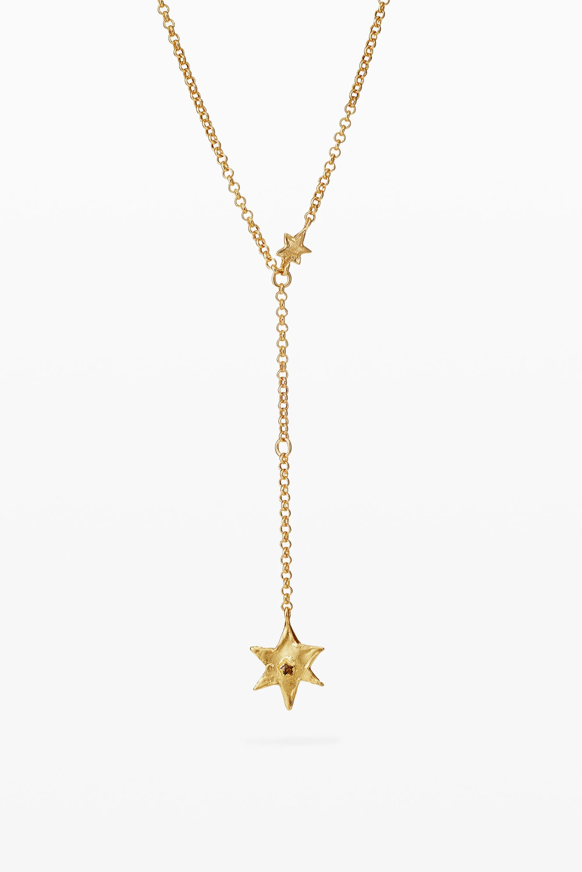 Collar estrella y corazón baño plata Zalio