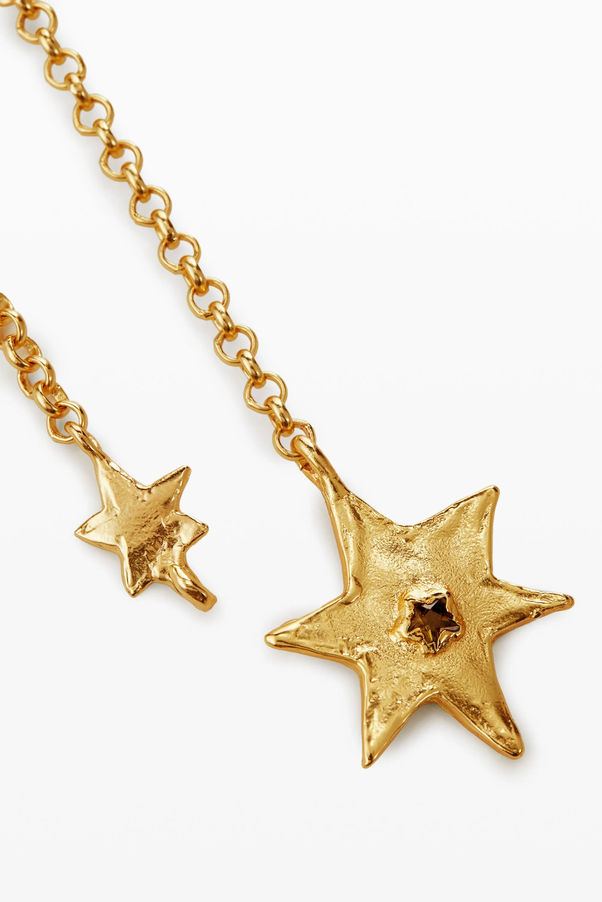 Collar estrella y corazón baño plata Zalio