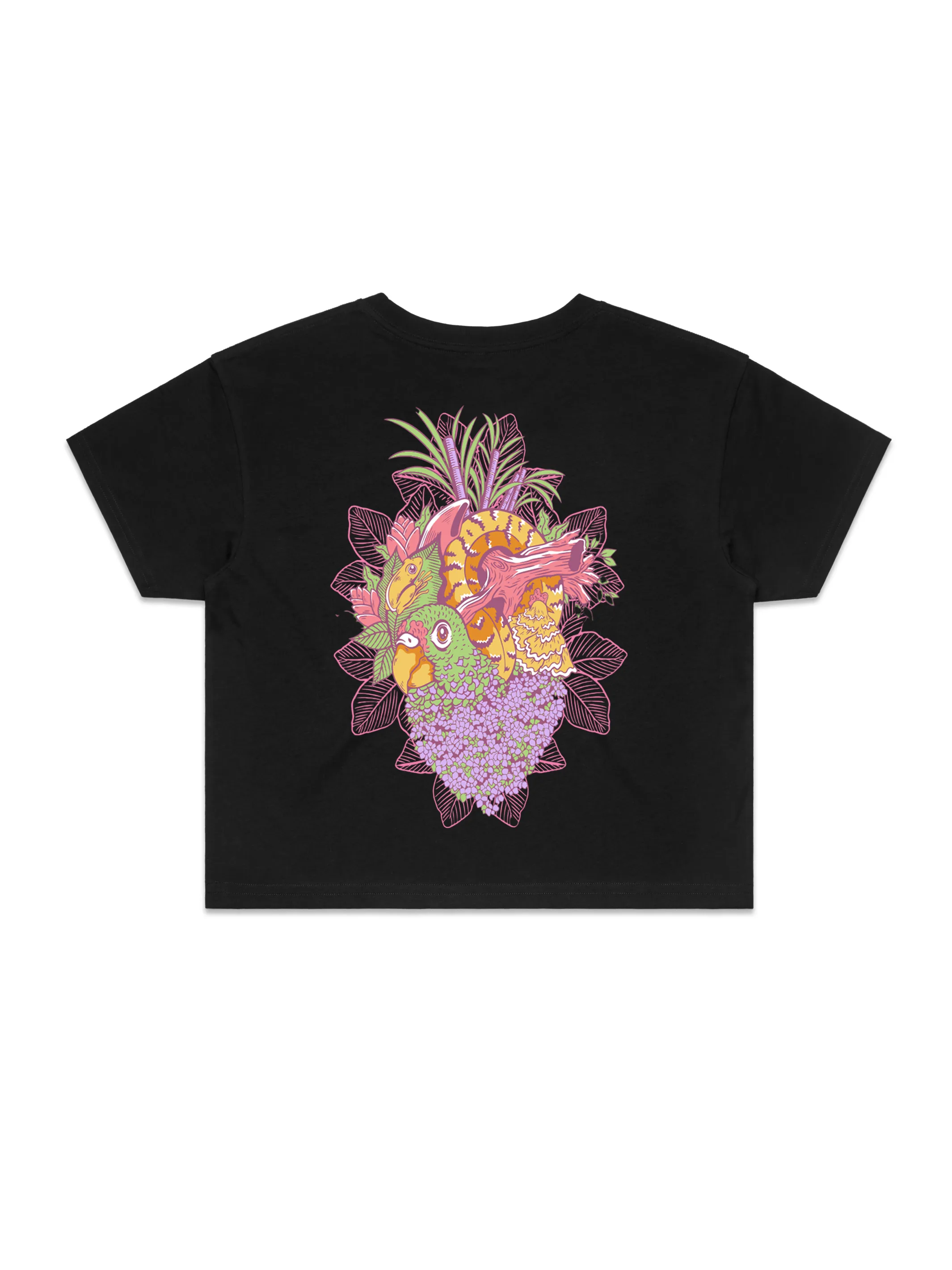 CORAZON BORICUA  WOMEN'S CROP TOP TEE