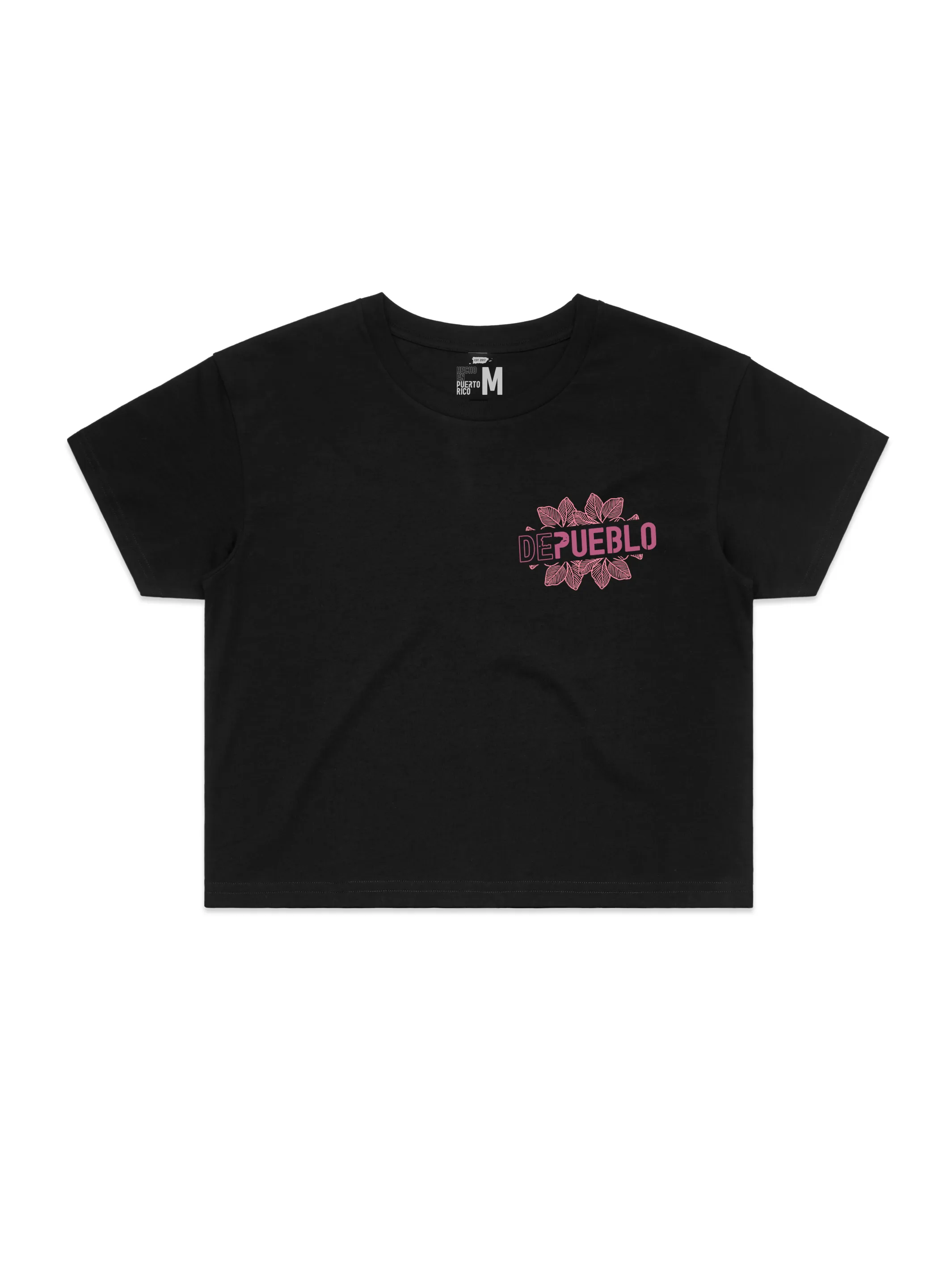 CORAZON BORICUA  WOMEN'S CROP TOP TEE