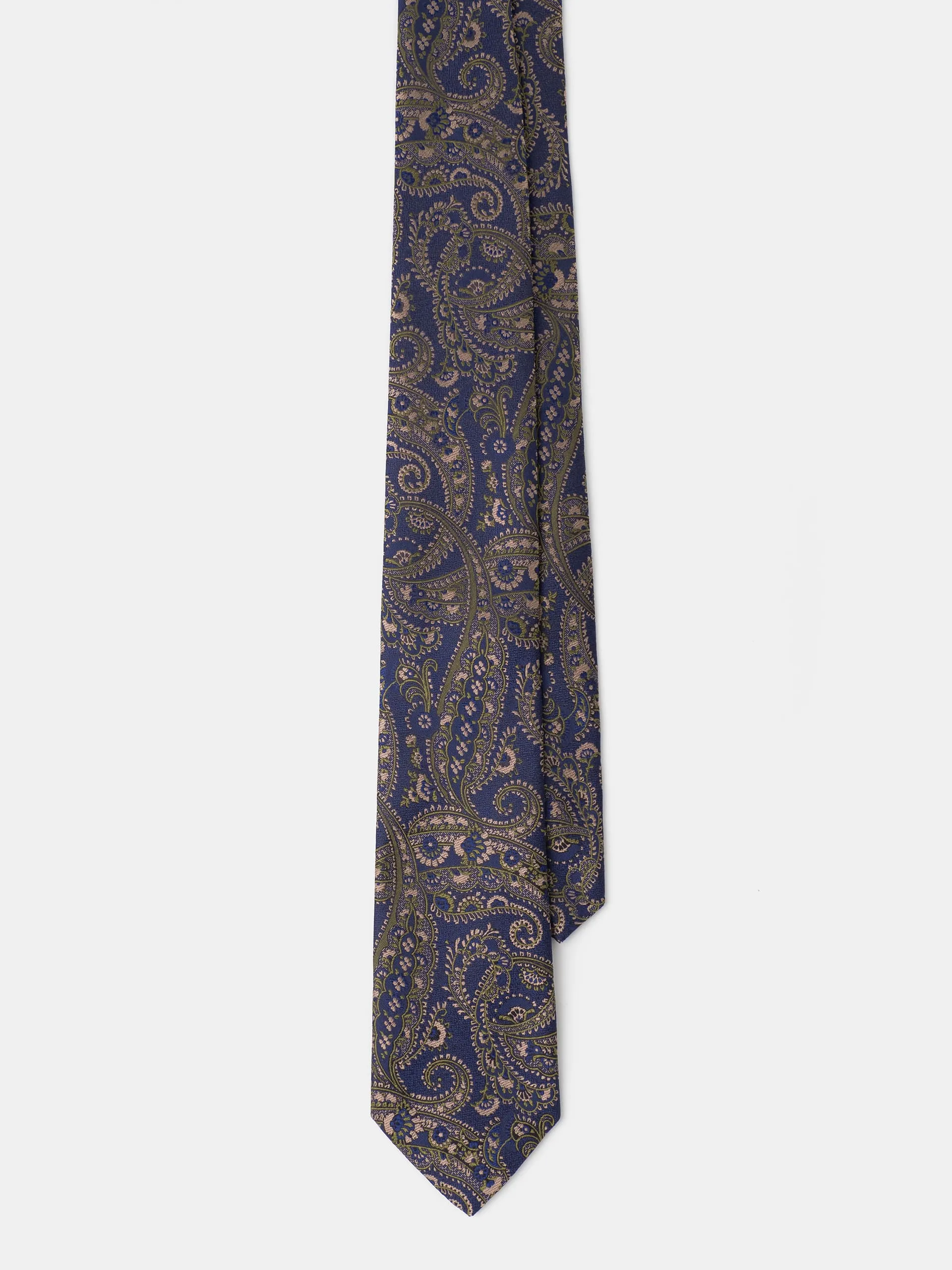 CORBATA SEDA JACQUARD AMEBAS VERDE