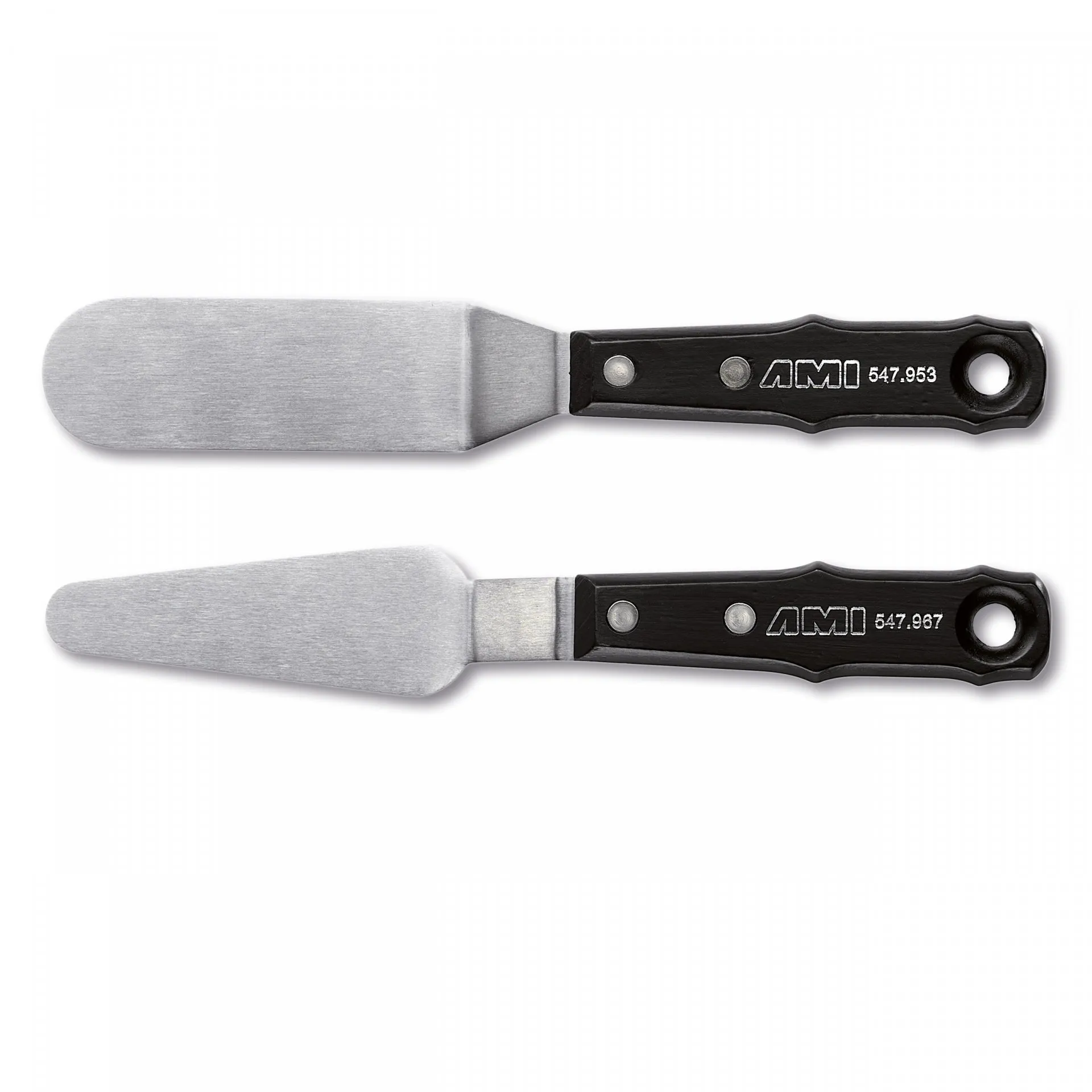 cuchillo de pintura con mango de madera, grande