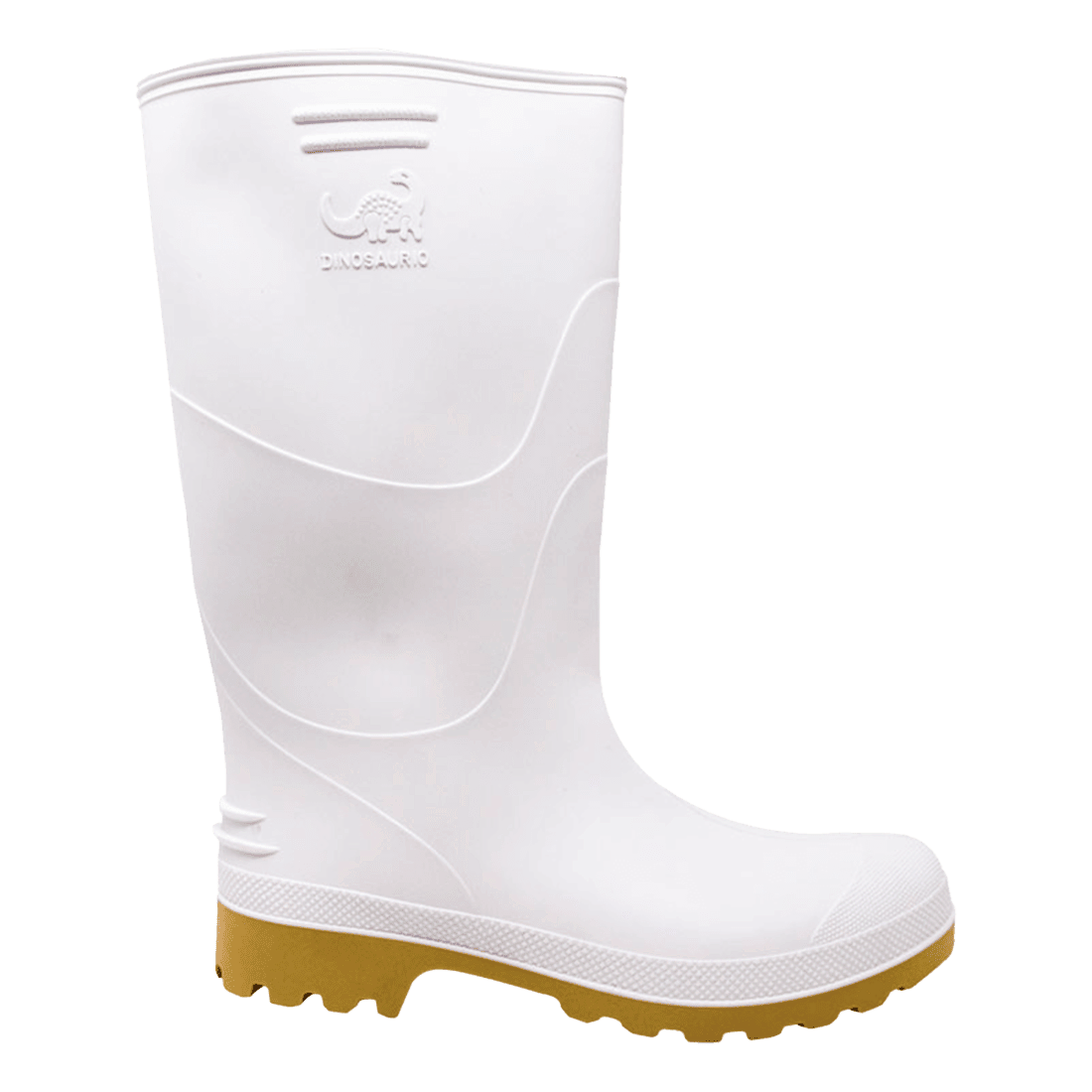 DINOSAURIO PP1015B09.5 TALLA 42 PAR DE BOTAS DE PVC ANTIDESLIZANTES BLANCAS ALTAS