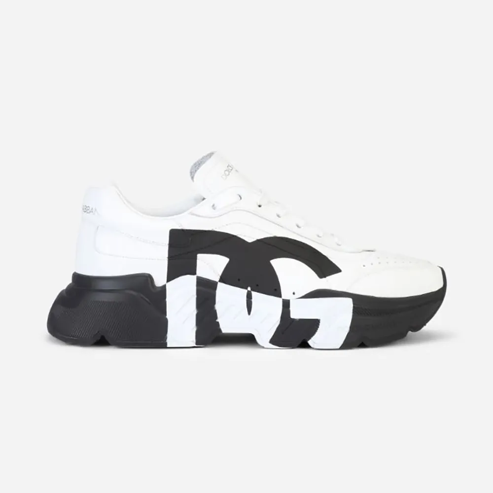 DOLCE GABBANA D&G MUJER ZAPATILLAS DAYMASTER DE PIEL DE BECERRONEGRO
