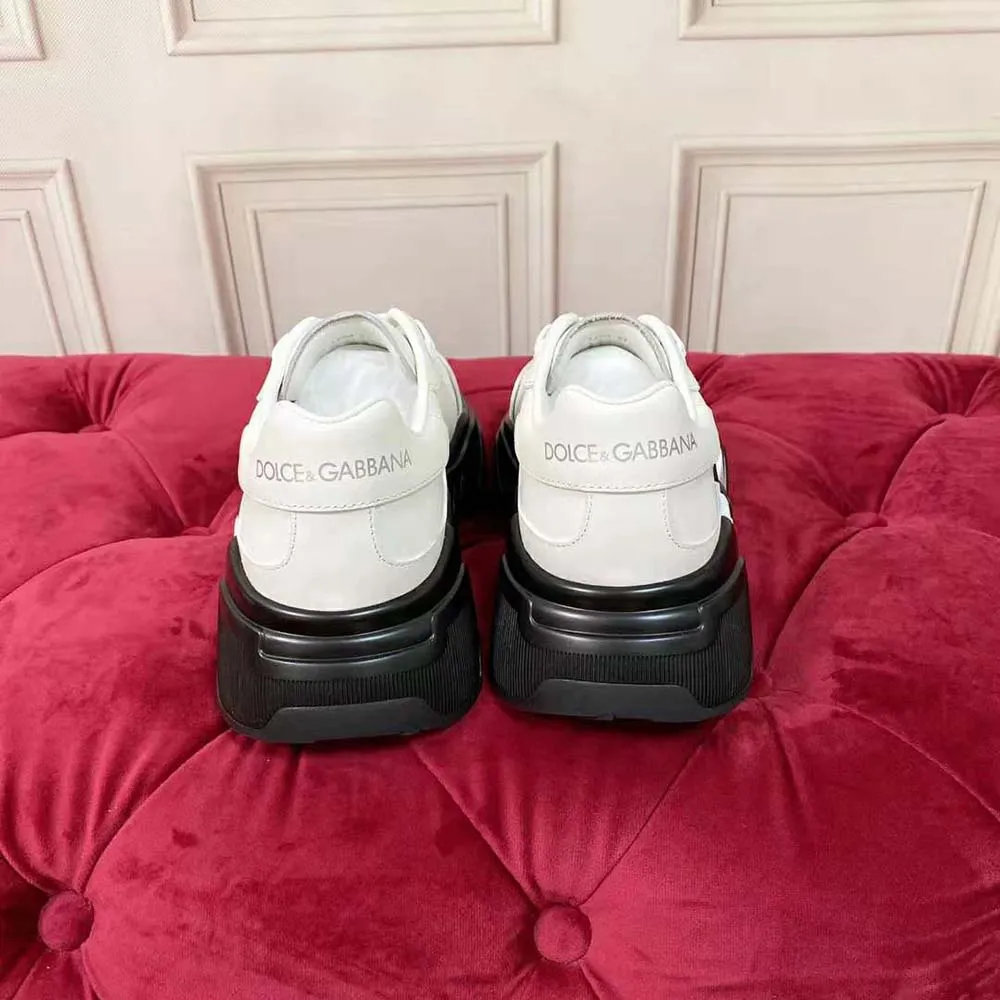 DOLCE GABBANA D&G MUJER ZAPATILLAS DAYMASTER DE PIEL DE BECERRONEGRO