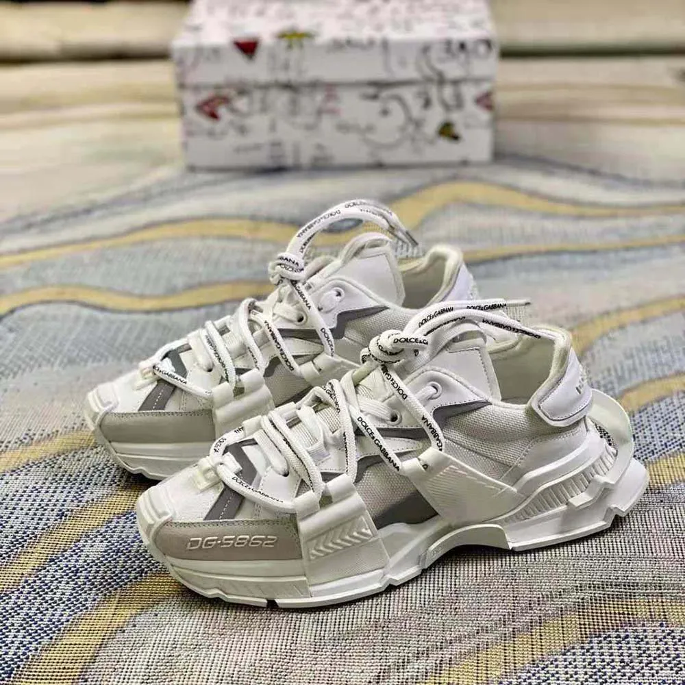 DOLCE GABBANA D&G ZAPATILLAS ESPACIALES UNISEX DE MATERIALES MIXTOSBLANCO