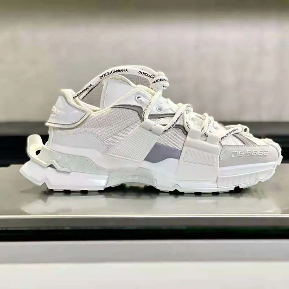 DOLCE GABBANA D&G ZAPATILLAS ESPACIALES UNISEX DE MATERIALES MIXTOSBLANCO