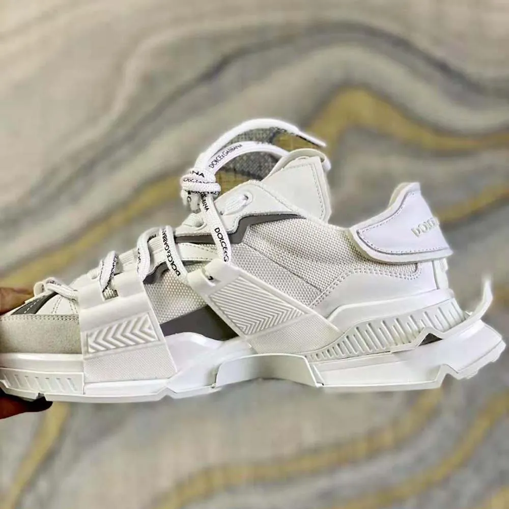 DOLCE GABBANA D&G ZAPATILLAS ESPACIALES UNISEX DE MATERIALES MIXTOSBLANCO