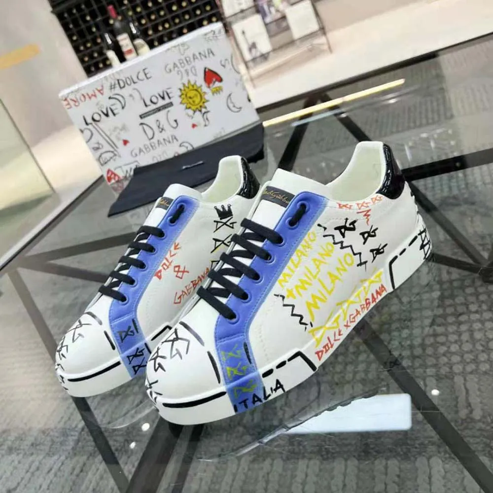 DOLCE GABBANA D&G ZAPATILLAS PORTOFINO DE EDICIóN LIMITADA UNISEXAZUL
