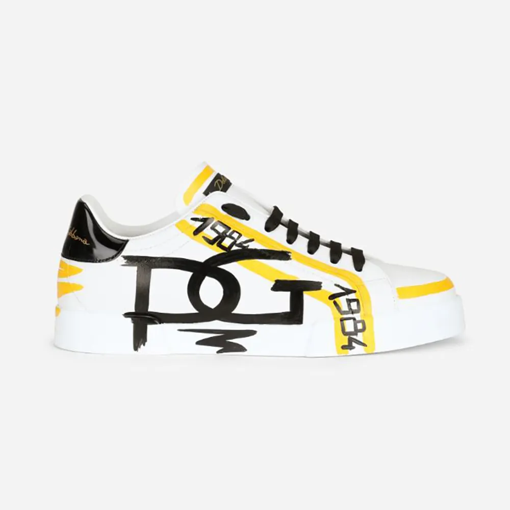 DOLCE GABBANA ZAPATILLAS PORTOFINO DE EDICIóN LIMITADA D&G PARA HOMBREAMARILLO