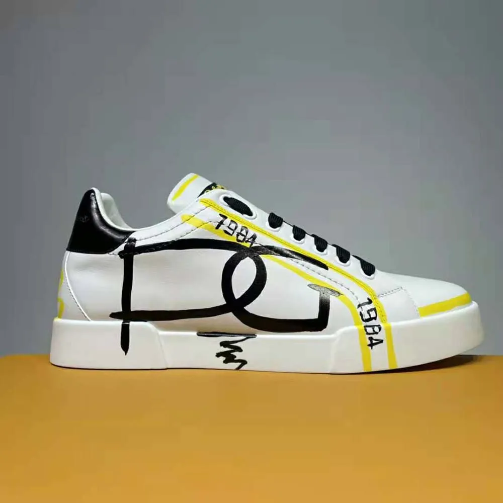 DOLCE GABBANA ZAPATILLAS PORTOFINO DE EDICIóN LIMITADA D&G PARA HOMBREAMARILLO