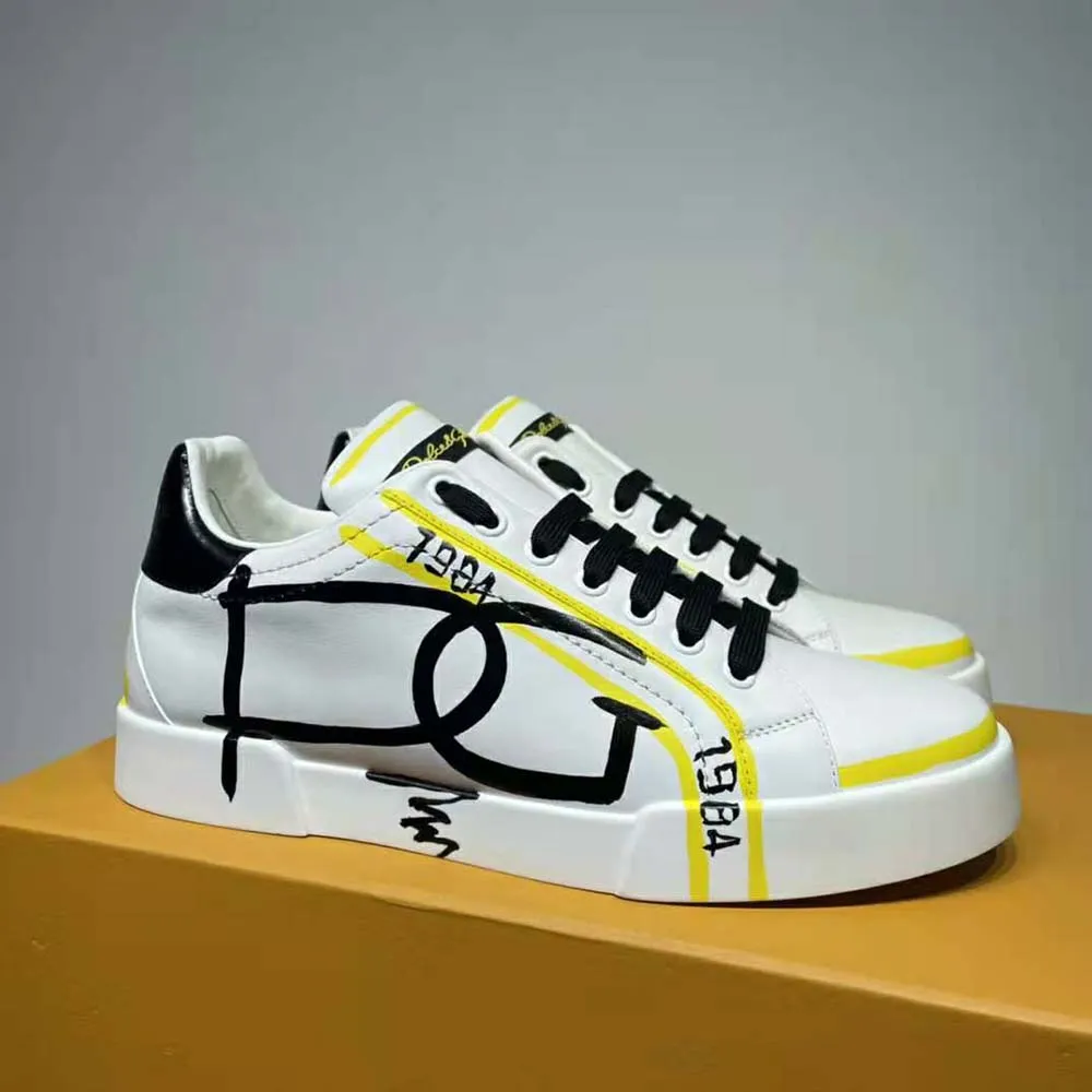 DOLCE GABBANA ZAPATILLAS PORTOFINO DE EDICIóN LIMITADA D&G PARA HOMBREAMARILLO