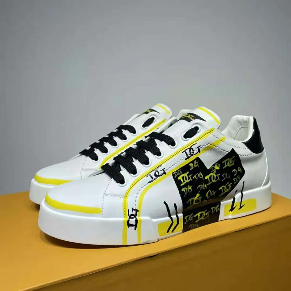 DOLCE GABBANA ZAPATILLAS PORTOFINO DE EDICIóN LIMITADA D&G PARA HOMBREAMARILLO