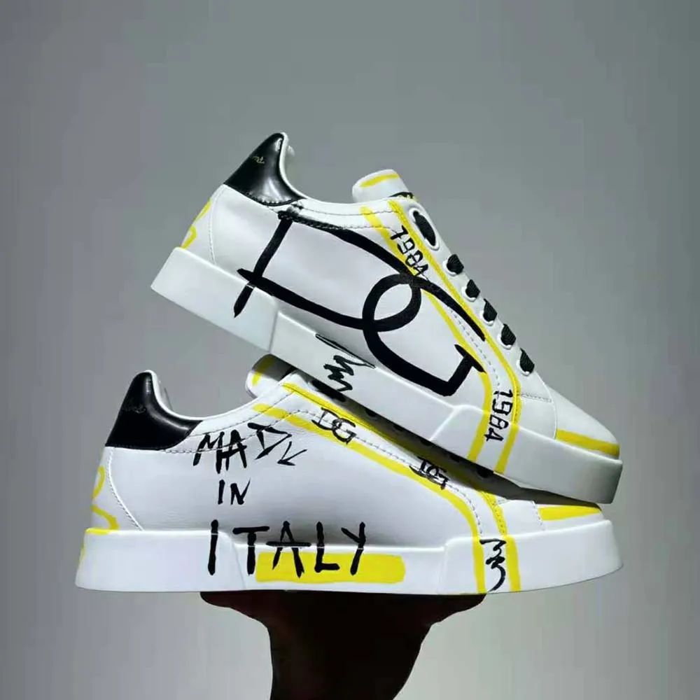 DOLCE GABBANA ZAPATILLAS PORTOFINO DE EDICIóN LIMITADA D&G PARA HOMBREAMARILLO