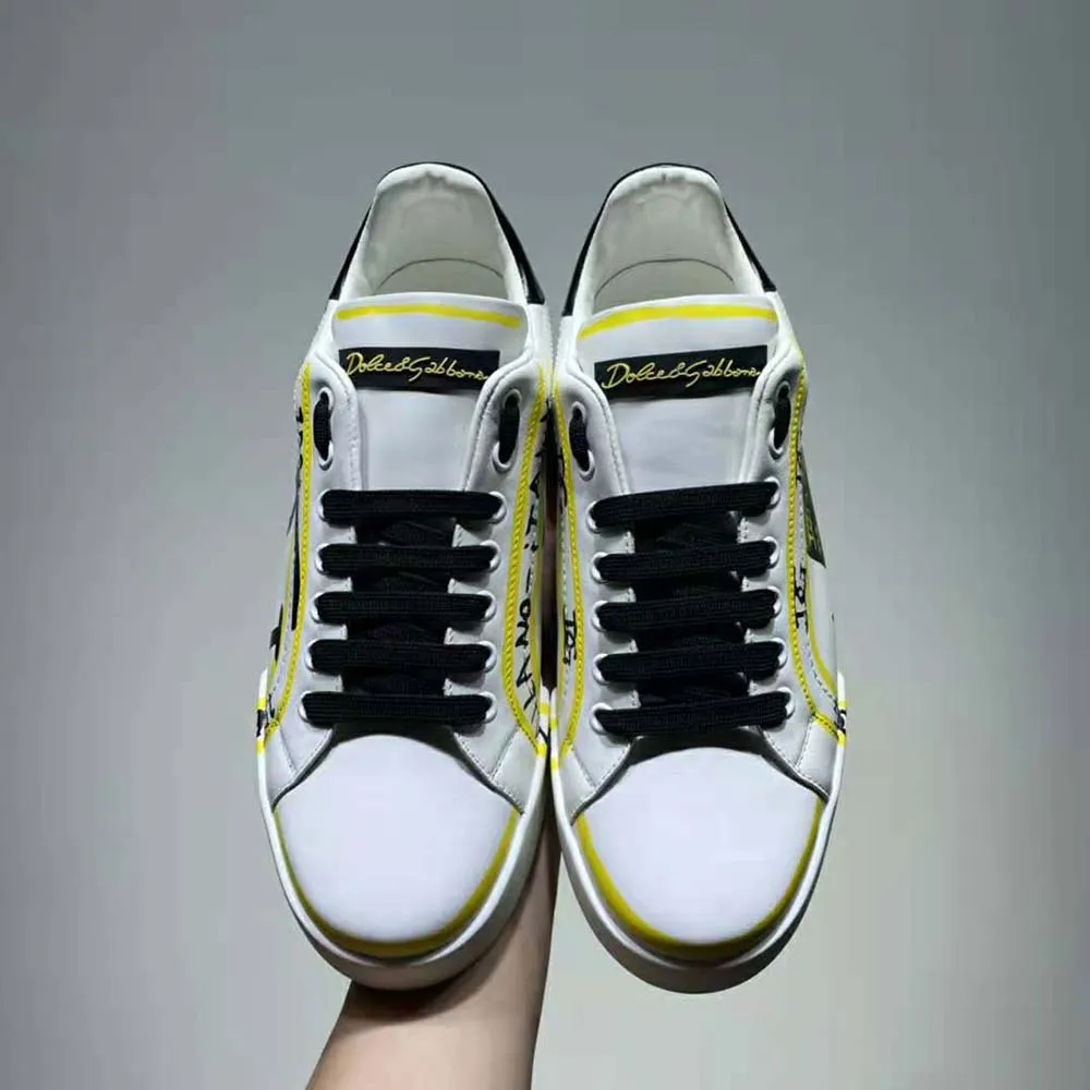 DOLCE GABBANA ZAPATILLAS PORTOFINO DE EDICIóN LIMITADA D&G PARA HOMBREAMARILLO