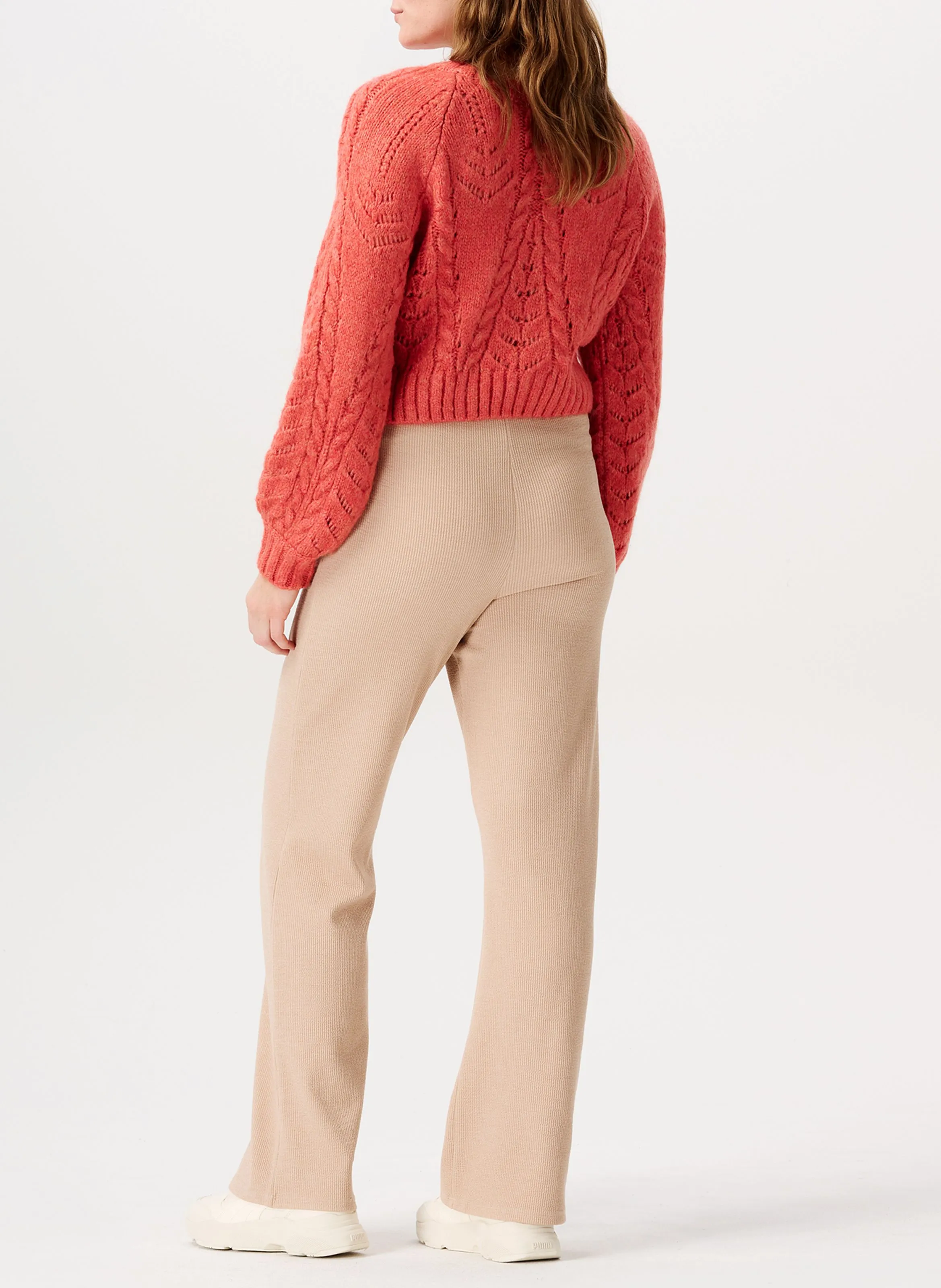 EDIME  PANTALóN RECTO ELáSTICO DE PREMAMá EN BEIGE