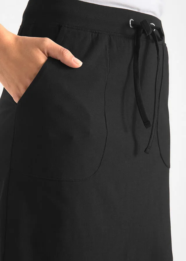 Falda elástica con cordón Negro