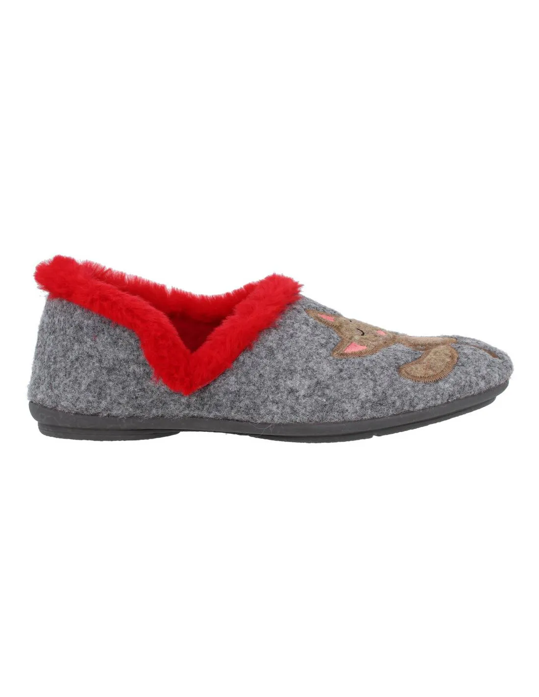 GARZóN  ZAPATILLAS CASA LOBO CAPERUCITA GRIS OSCURO