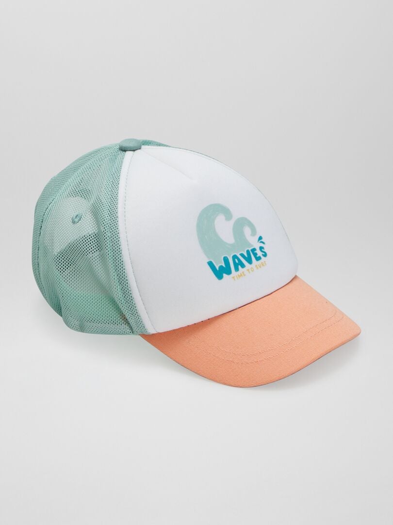 GORRA CON ESTAMPADO SURF  BLANCO