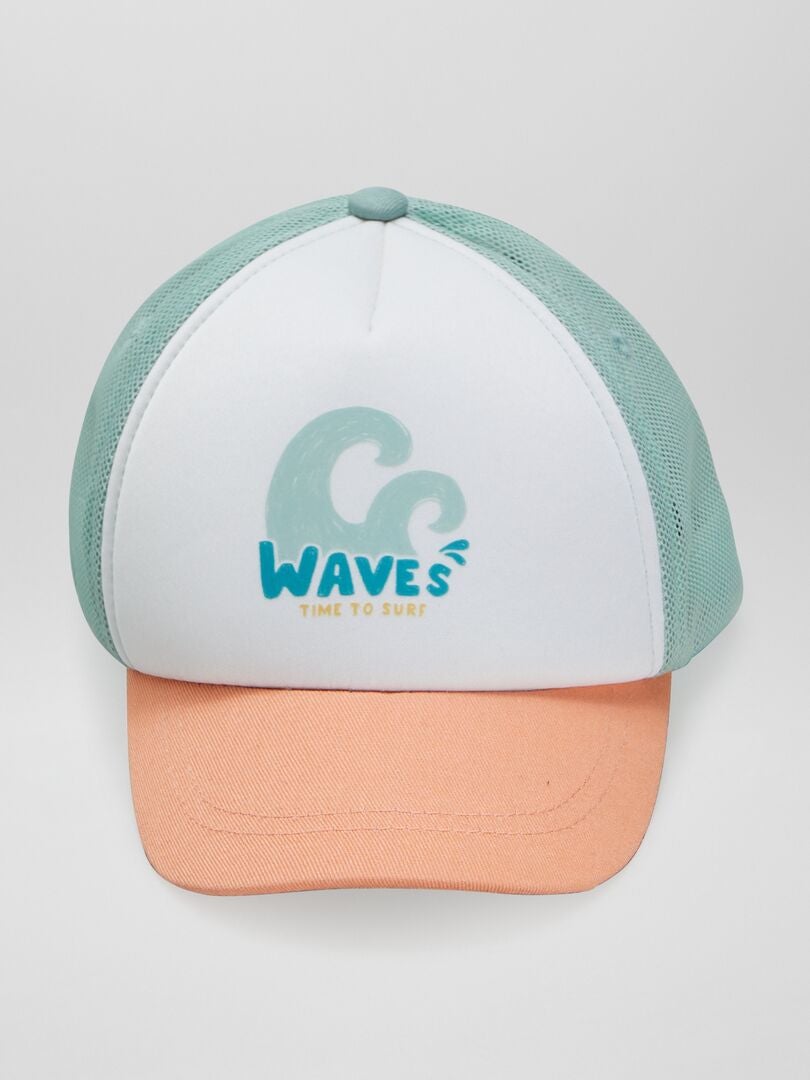 GORRA CON ESTAMPADO SURF  BLANCO