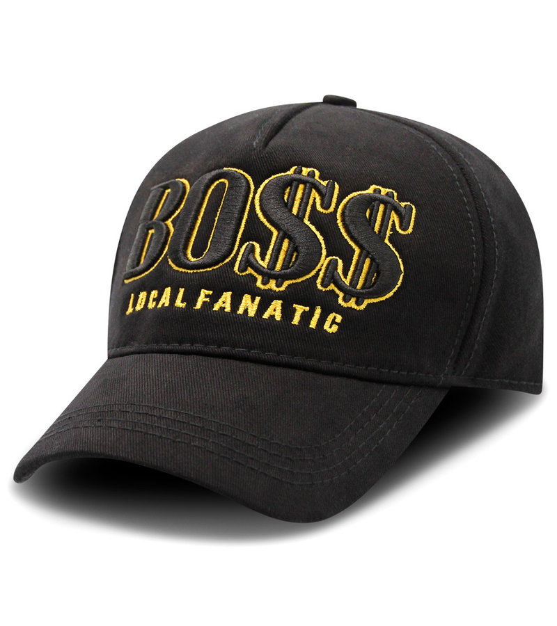 GORRA HOMBRE BO$$  NEGRO