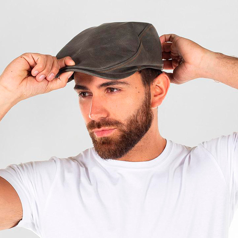 GORRA LABORAL GATSBY TEJIDO DE POLIPIEL GRIS MARENGO  GARY'S