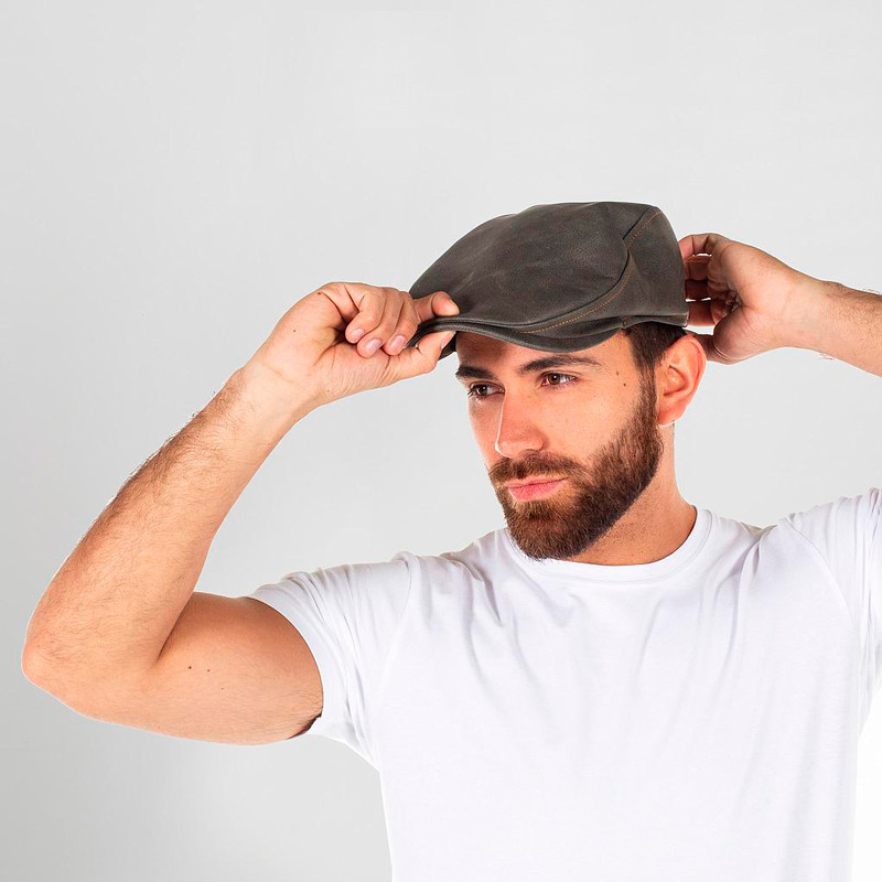 GORRA LABORAL GATSBY TEJIDO DE POLIPIEL GRIS MARENGO  GARY'S