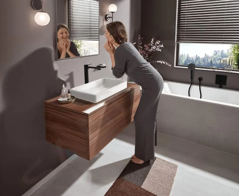 HANSGROHE PULSIFY SELECT  CABEZAL DE DUCHA ACTIVATION 105, 3 CHORROS, ECOSMART, NEGRO MATEE 24101670