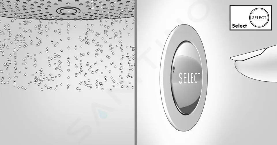 HANSGROHE PULSIFY SELECT  CABEZAL DE DUCHA ACTIVATION 105, 3 CHORROS, ECOSMART, NEGRO MATEE 24101670