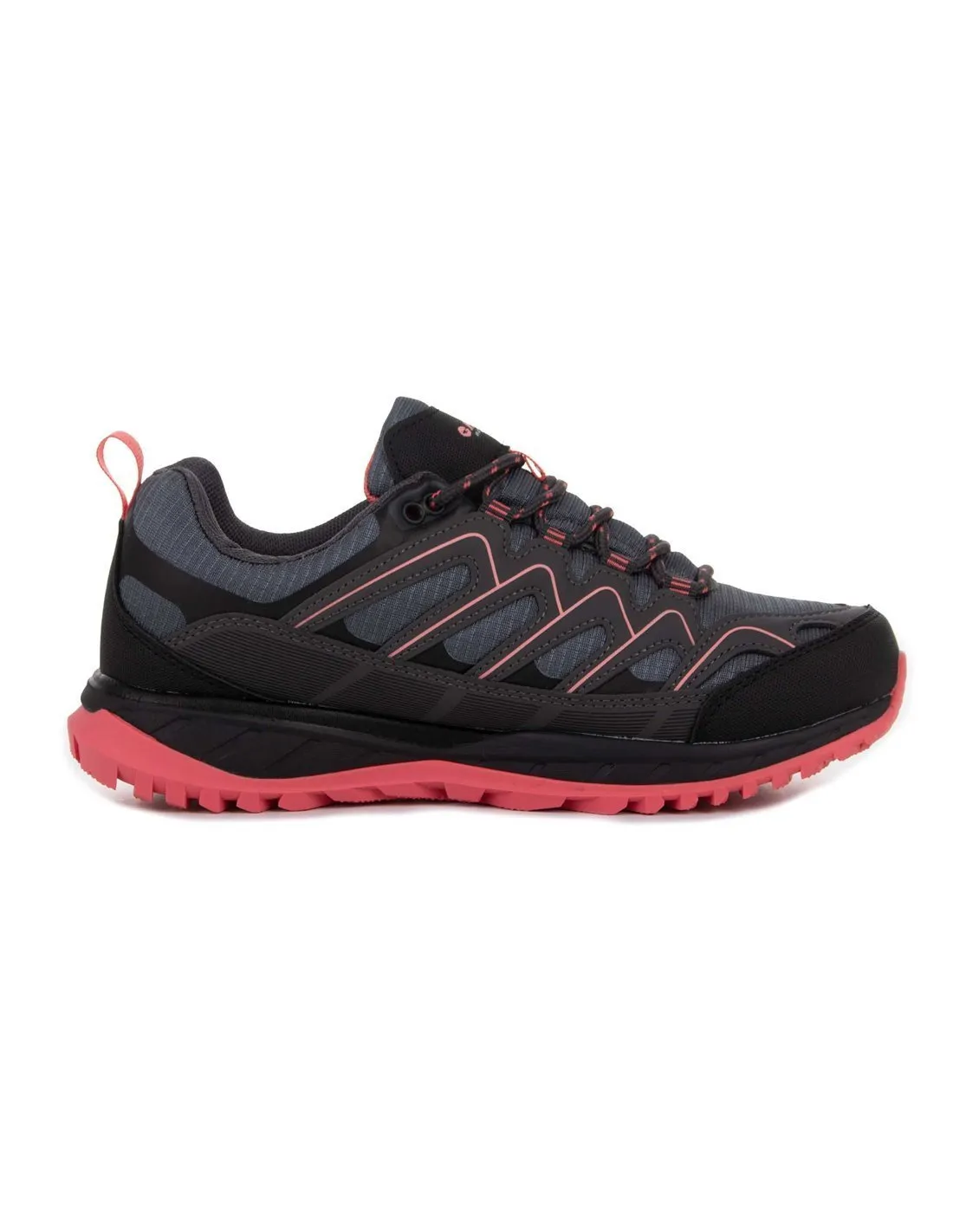 HITEC  ZAPATILLAS NEGRAS Y ROSAS LANDER LOW MUJER