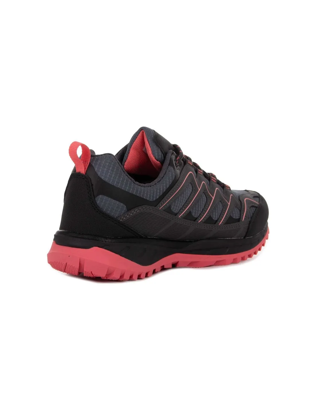 HITEC  ZAPATILLAS NEGRAS Y ROSAS LANDER LOW MUJER