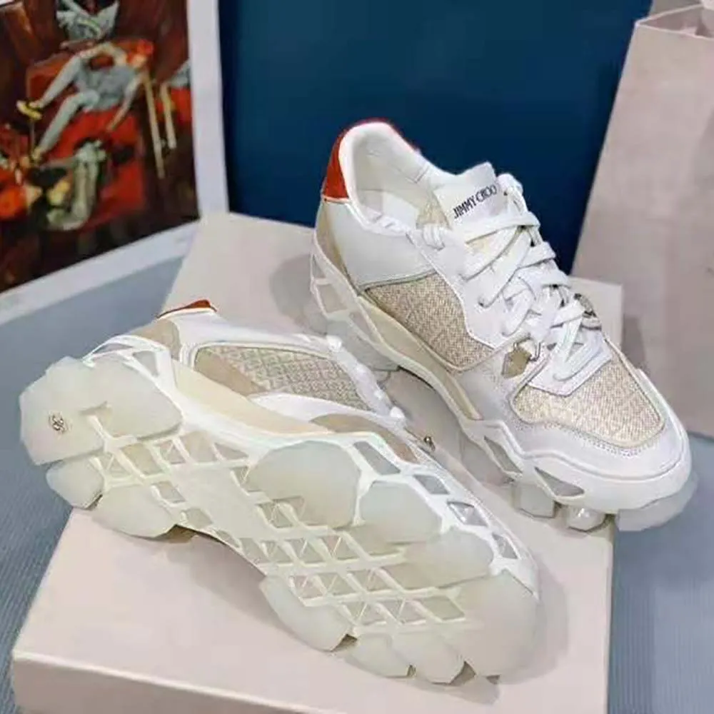 JIMMY CHOO ZAPATILLAS BAJAS DIAMOND X TRAINER/F PARA MUJERBLANCO