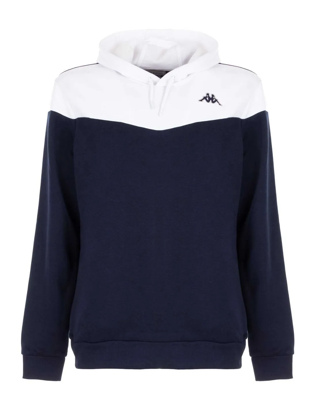 KAPPA  SUDADERA BLANCA Y AZUL MARINO ELAXUM HOMBRE