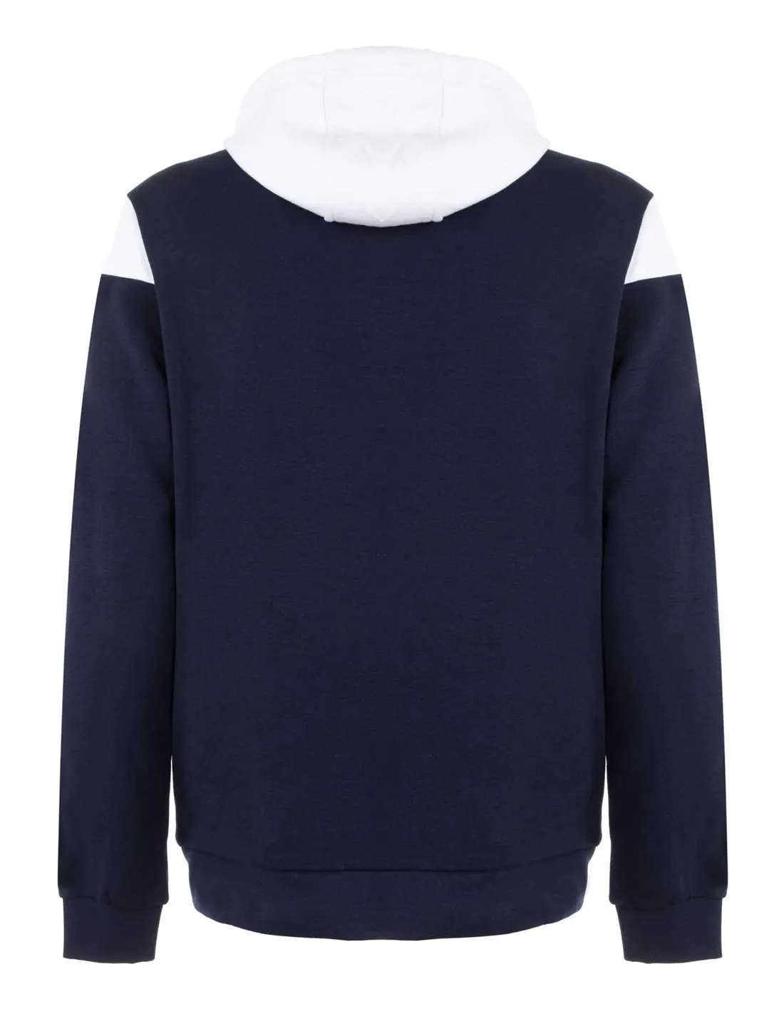 KAPPA  SUDADERA BLANCA Y AZUL MARINO ELAXUM HOMBRE