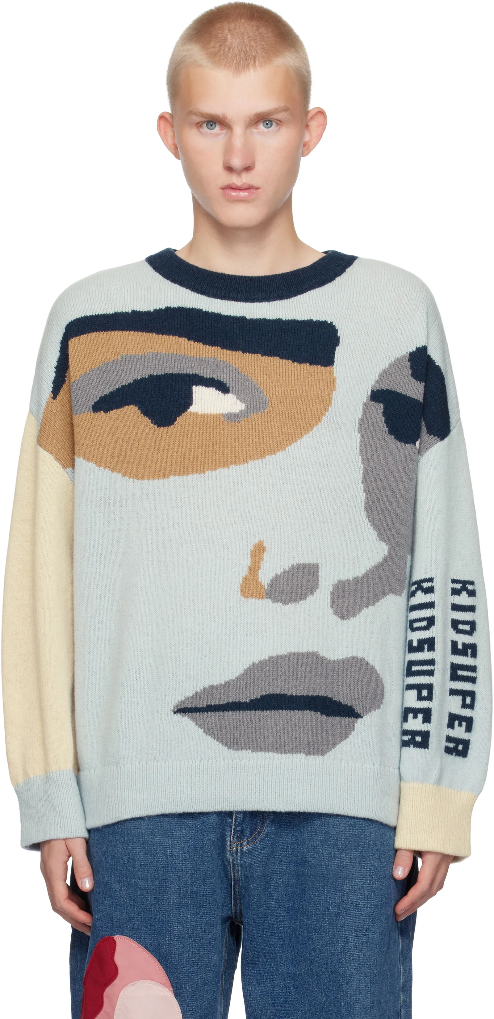 KidSuper Boxy Face Sweater