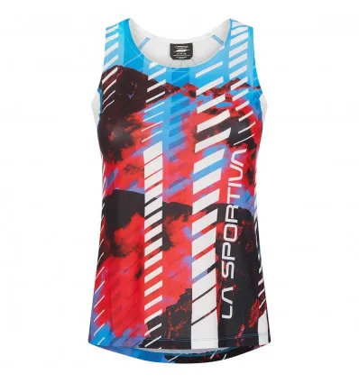 La Sportiva Sky Tank W camiseta de tirantes (Malibu Blue / Hibiscus) mujer