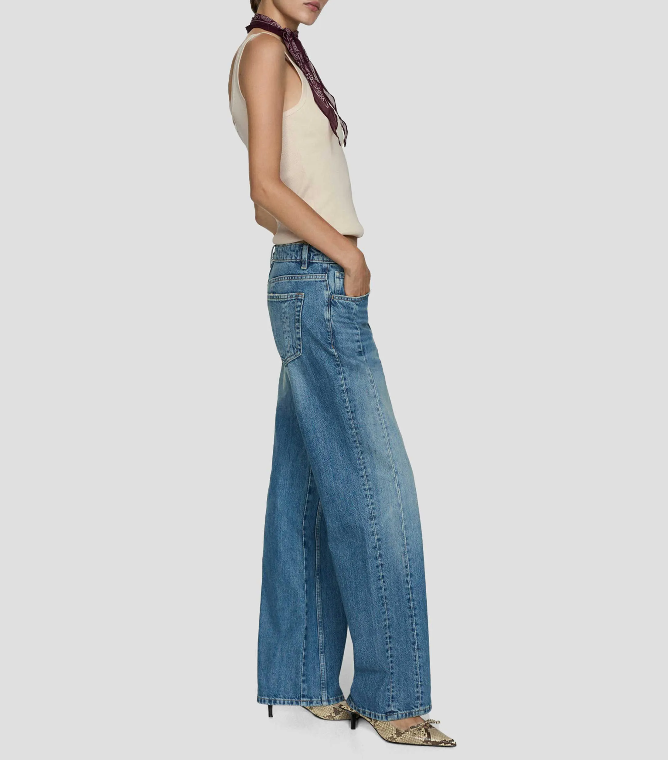 Mango Top Sin Mangas Mujer