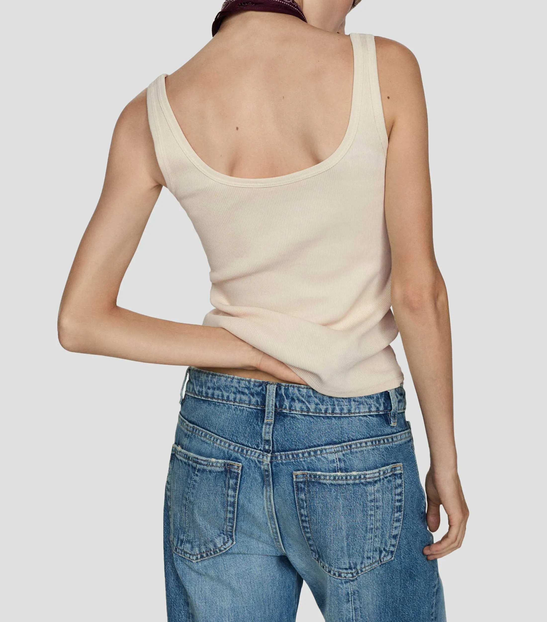 Mango Top Sin Mangas Mujer