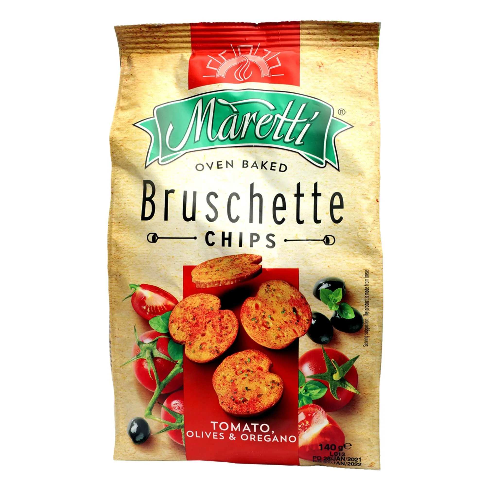 MARETTI TOMATO, OLIVE & OREGANO 140g