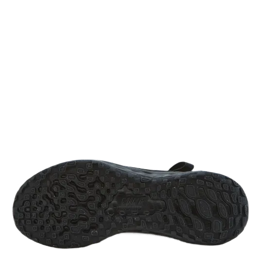 NIKE REVOLUTION 6 FLYEASE LITTLE KIDS' SHOE BLACK/BLACKDK SMOKE GREY