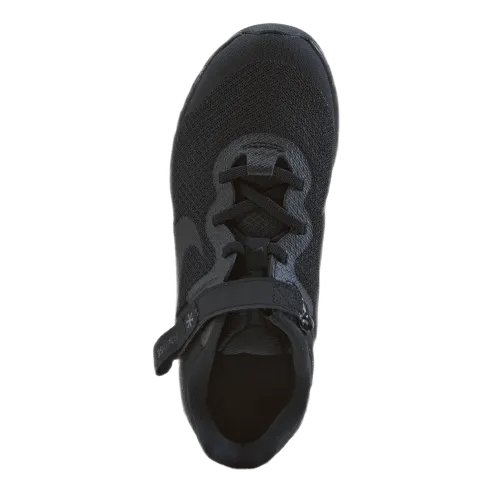 NIKE REVOLUTION 6 FLYEASE LITTLE KIDS' SHOE BLACK/BLACKDK SMOKE GREY