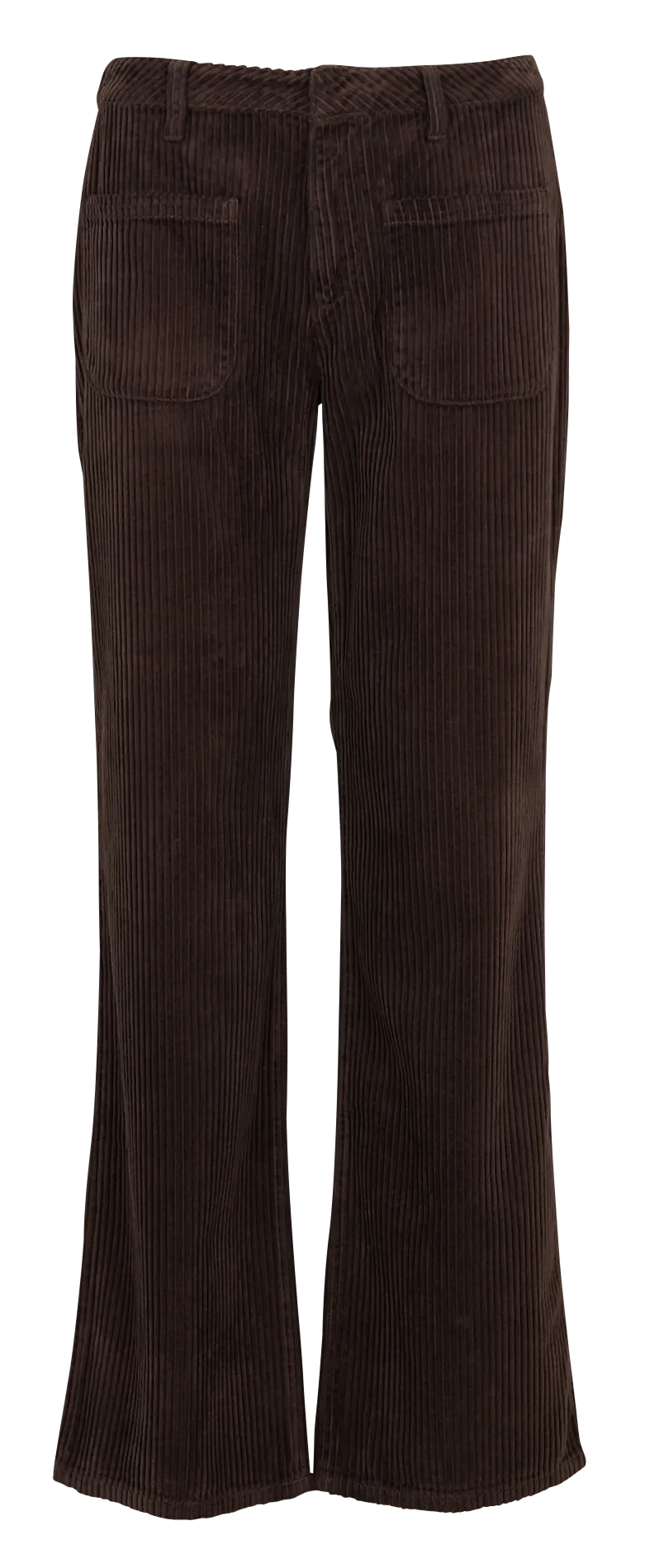 NINA  PANTALóN ANCHO DE PANA DE ALGODóN EN MARRON
