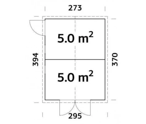 PALMAKO COBERTIZO DE MADERA DAN 9.9 M2 273 X 370 CM EL162737